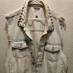 Arizona Jean Company distressed denim vest